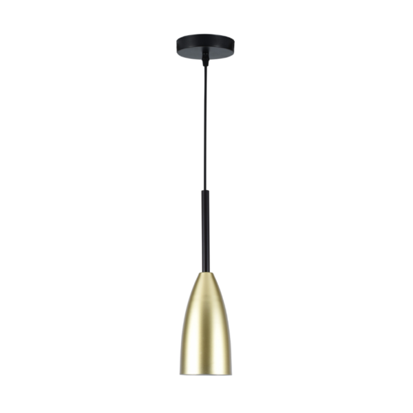 Luminária Pendente Taça Gold/Preta 10cm Good Iluminação GI-55010-1E