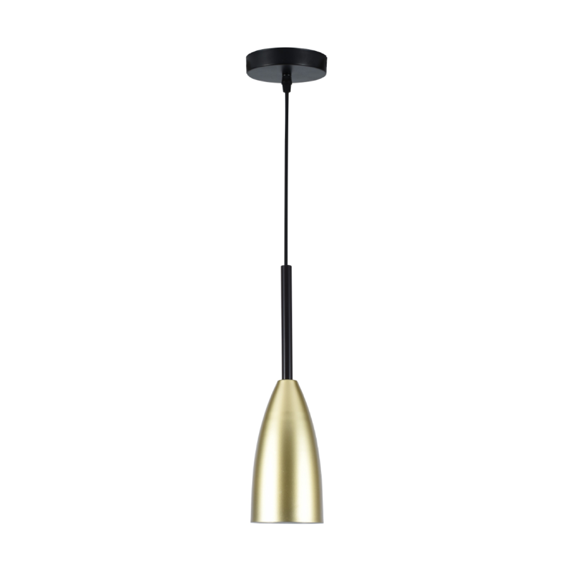 Luminária Pendente Taça Gold/Preta 10cm Good Iluminação GI-55010-1E