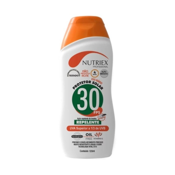 Nutriex Protetor Solar Fator 30 Com Repelente 120ml Hipoalergênico