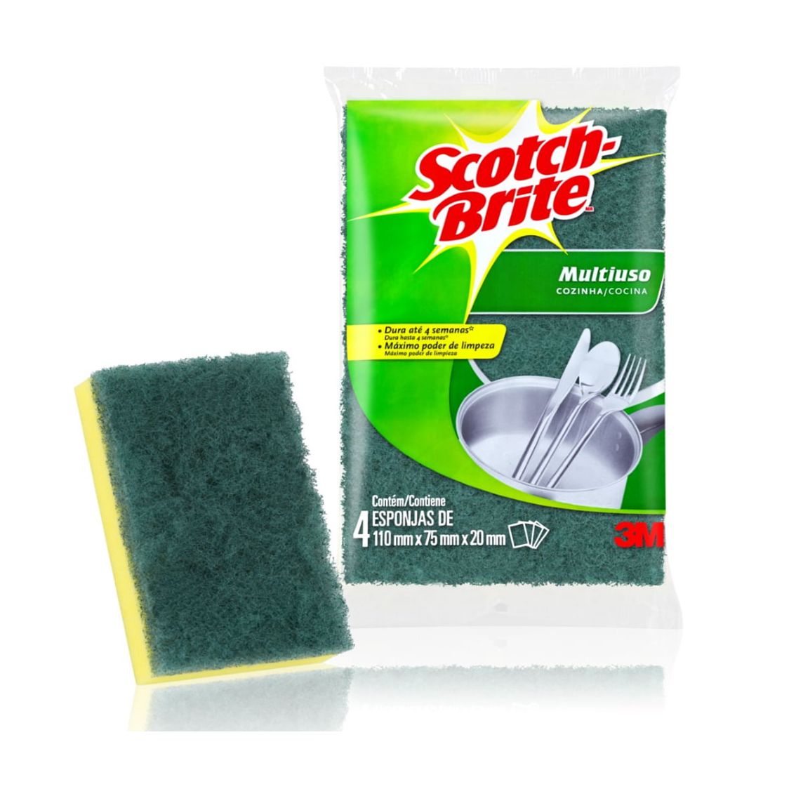 Esponja Multi Uso/Louca Scotch Brite 3m 3 Pecas