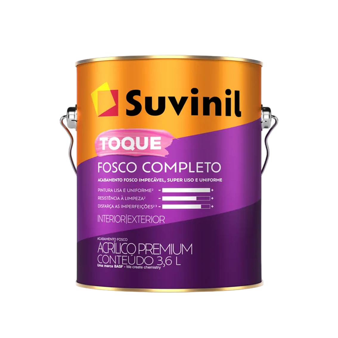 Tinta Acrílica Premium Toque Fosco Completo Branco Neve 3,6l Suvinil