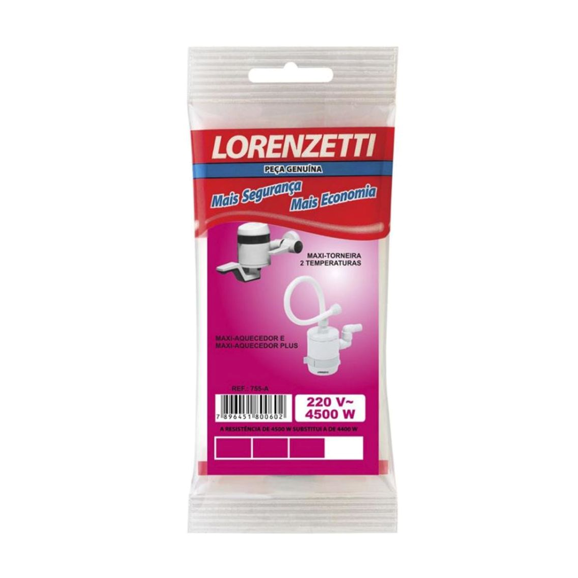 Resistência Max-Aquecedor 220v 4500w 755-A Lorenzetti