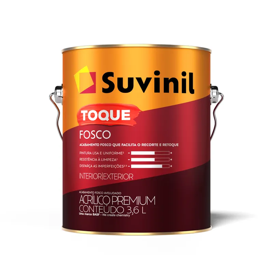 Tinta Acrílica Premium Toque Fosco Branco Neve 3,6l Suvinil
