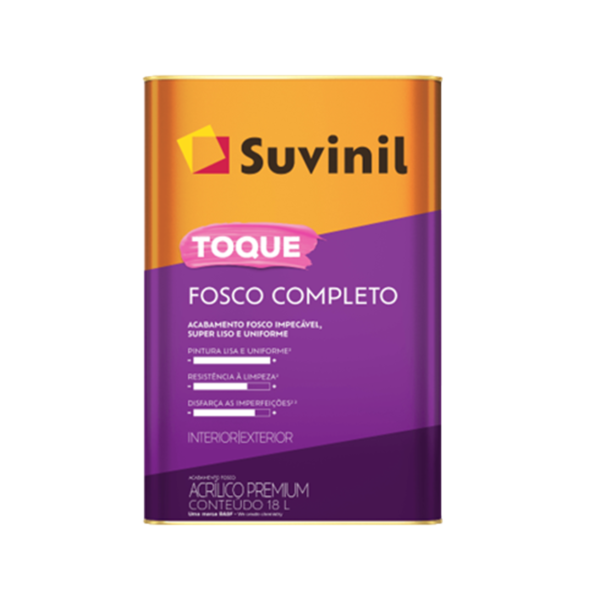 Tinta Acrílica Premium Toque Fosco Completo Branco Neve 18l Suvinil