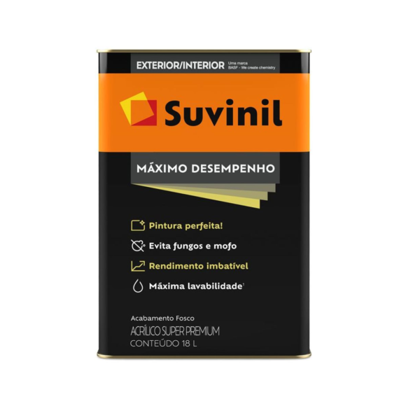 Tinta Acrílica Super Premium Máximo Desempenho Fosco 18lt Branco Neve Suvinil