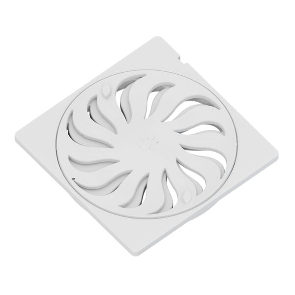 Grelha Tigre Abre Fecha Quadrada Branca 100mm