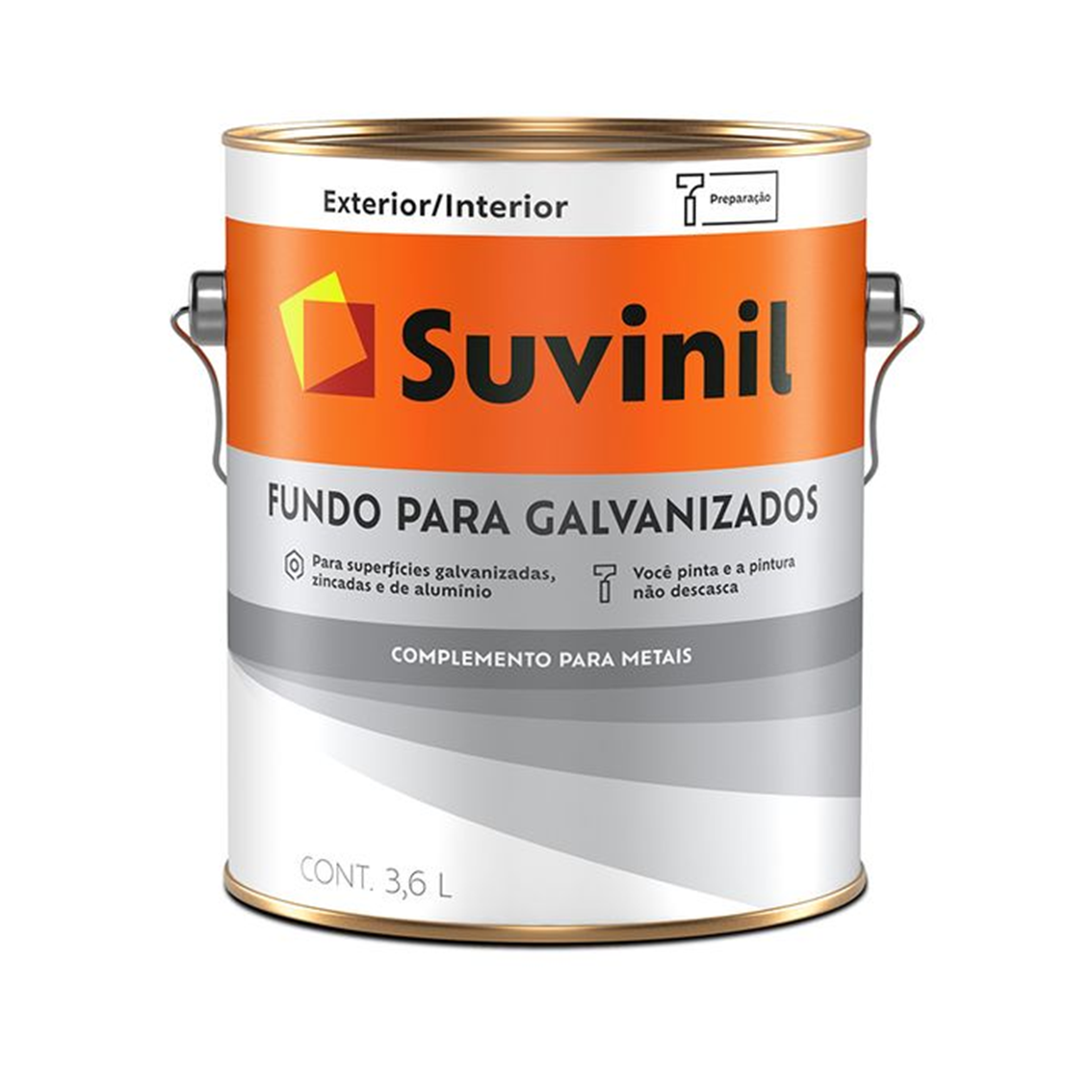 Tinta Fundo Para Galvanizado Galão 3,6lt Suvinil