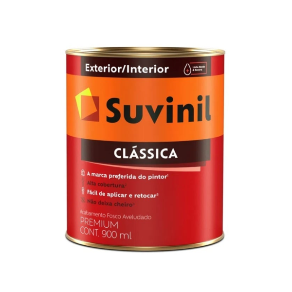 Tinta Látex Clássica Fosco Aveludado Branco Neve 900lt Suvinil