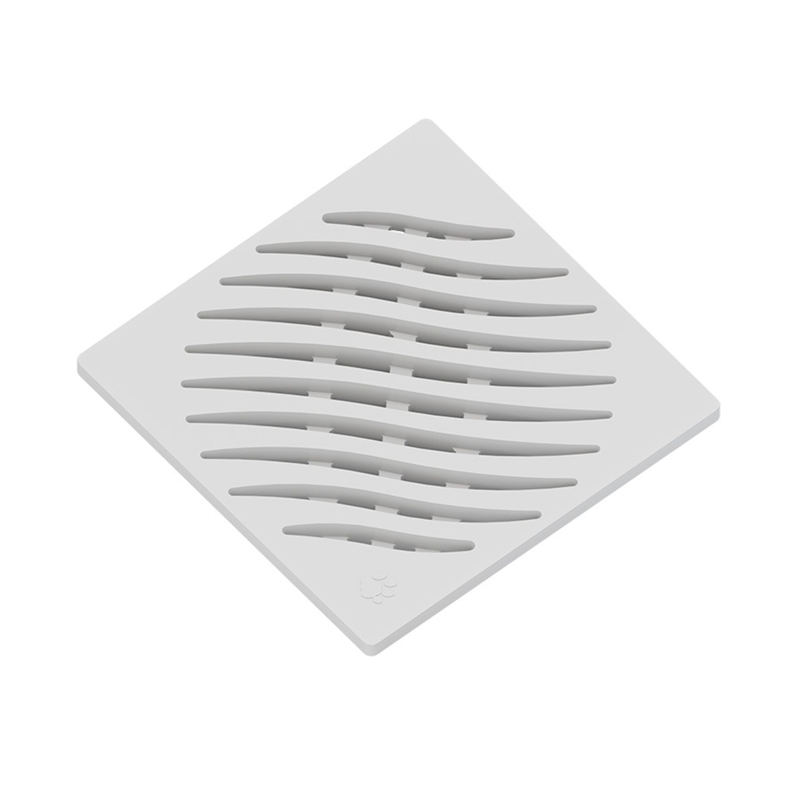 Grelha Tigre Quadrada Branca 100mm