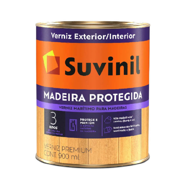 Tinta Verniz Marítimo Brilhante Madeira Protegida 0,9lt Suvinil