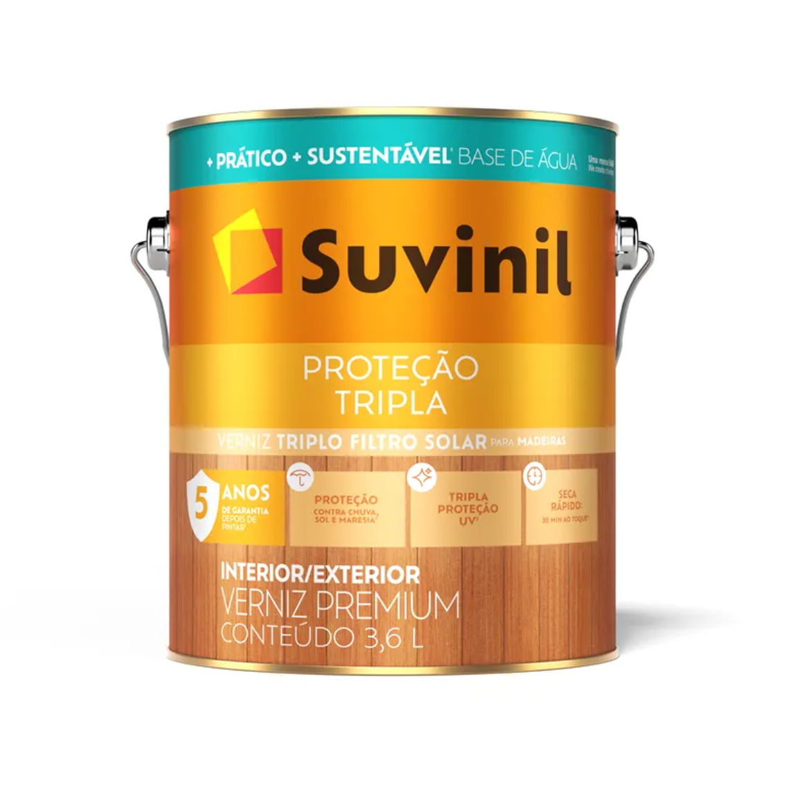 Tinta Verniz Premium Tripla Proteção Brilhante Natural 3,6lt Suvinil
