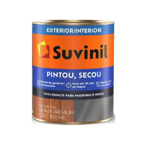 Tinta Esmalte Premium Pintou Secou Brilhante 900ml Amarelo Ouro Suvinil