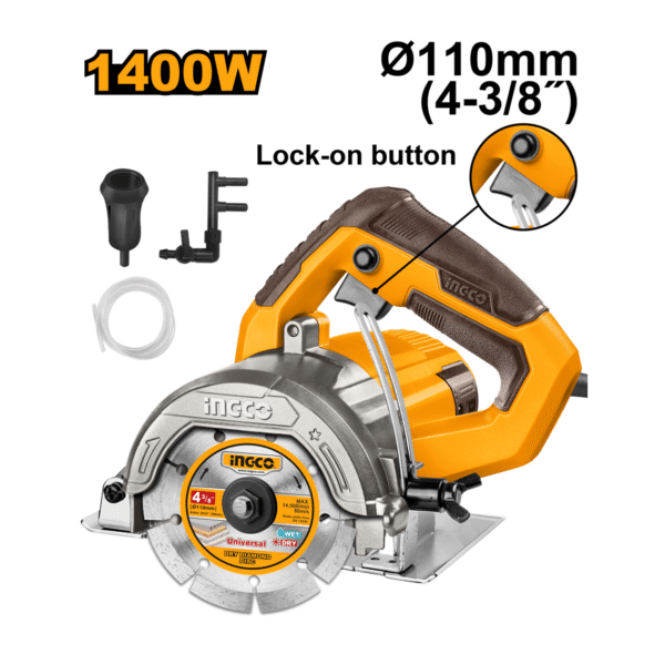 SERRA MÁRMORE 1400W C/TRAVA SEGURANCA 127V INGCO UMC140068-9