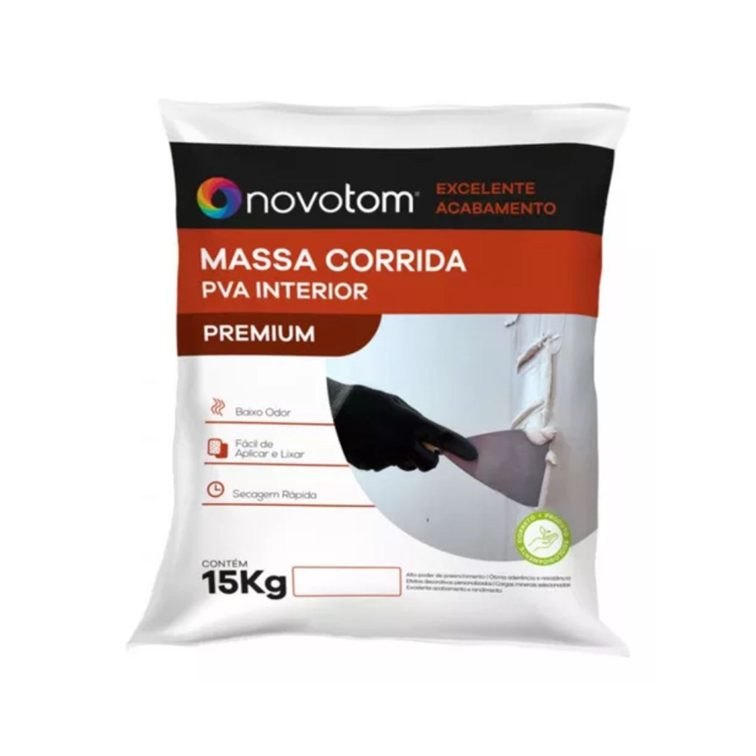 MASSA CORRIDA PVA SACO 15KG NOVOTOM