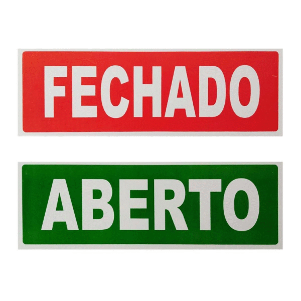 PACIFIC FLOWERS PLACA SINALIZACAO ABERTO/FECHADO 10X30