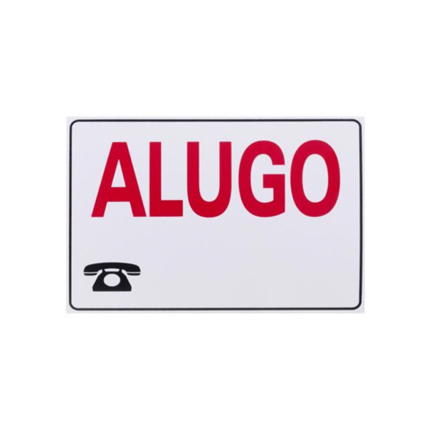 PACIFIC FLOWERS PLACA SINALIZACAO ALUGO 20X30