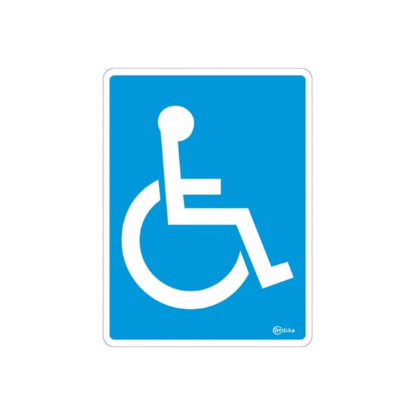 PACIFIC FLOWERS PLACA SINALIZACAO DEFICIENTE FISICO(SIMBOLO)15X20