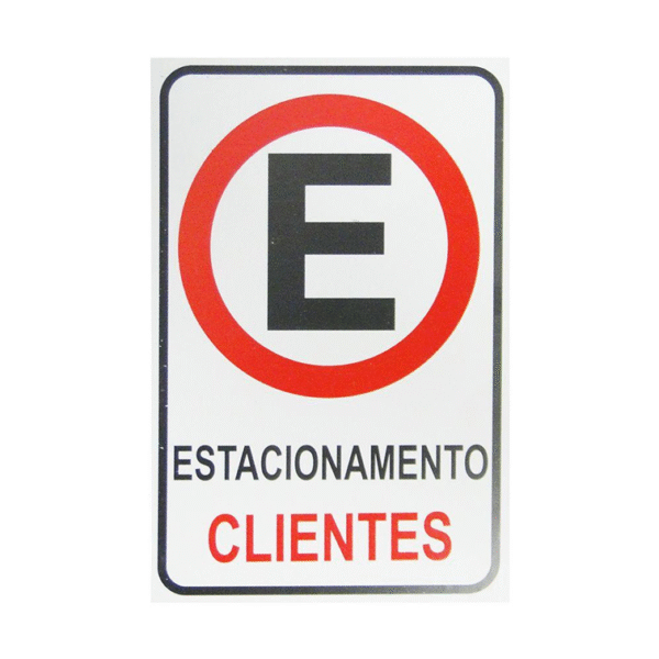 PACIFIC FLOWERS PLACA SINALIZACAO ESTACIONAMENTO DE CLIENTES 20X30