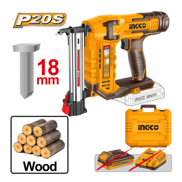PINADOR ST18MM (18MM) À BATERIA 20V INGCO CSTLI3805 (NAO ACOMPANHA BATERIA)