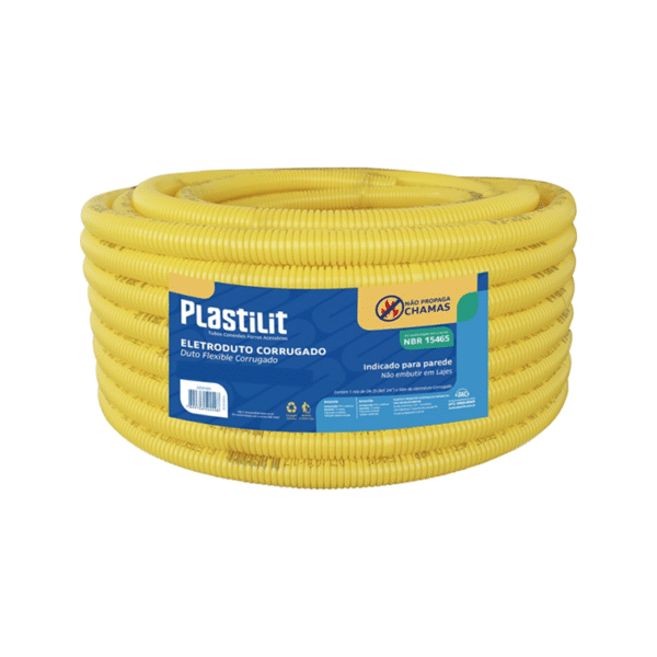 MANGUEIRA CORRUGADA 20MM C/10M AMARELA PLASTILIT