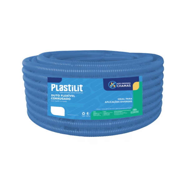 MANGUEIRA CORRUGADA 25MM C/50M AZUL PLASTILIT