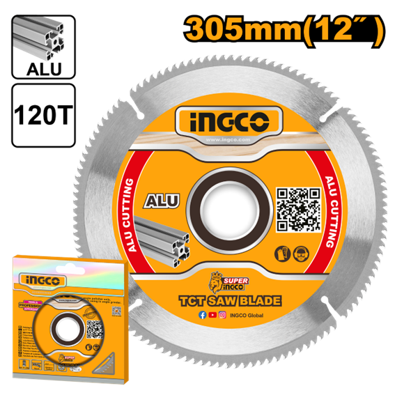 DISCO DE SERRA ESQUADRIA P/ALUMINIO 305MMX120D INGCO TSB3305212