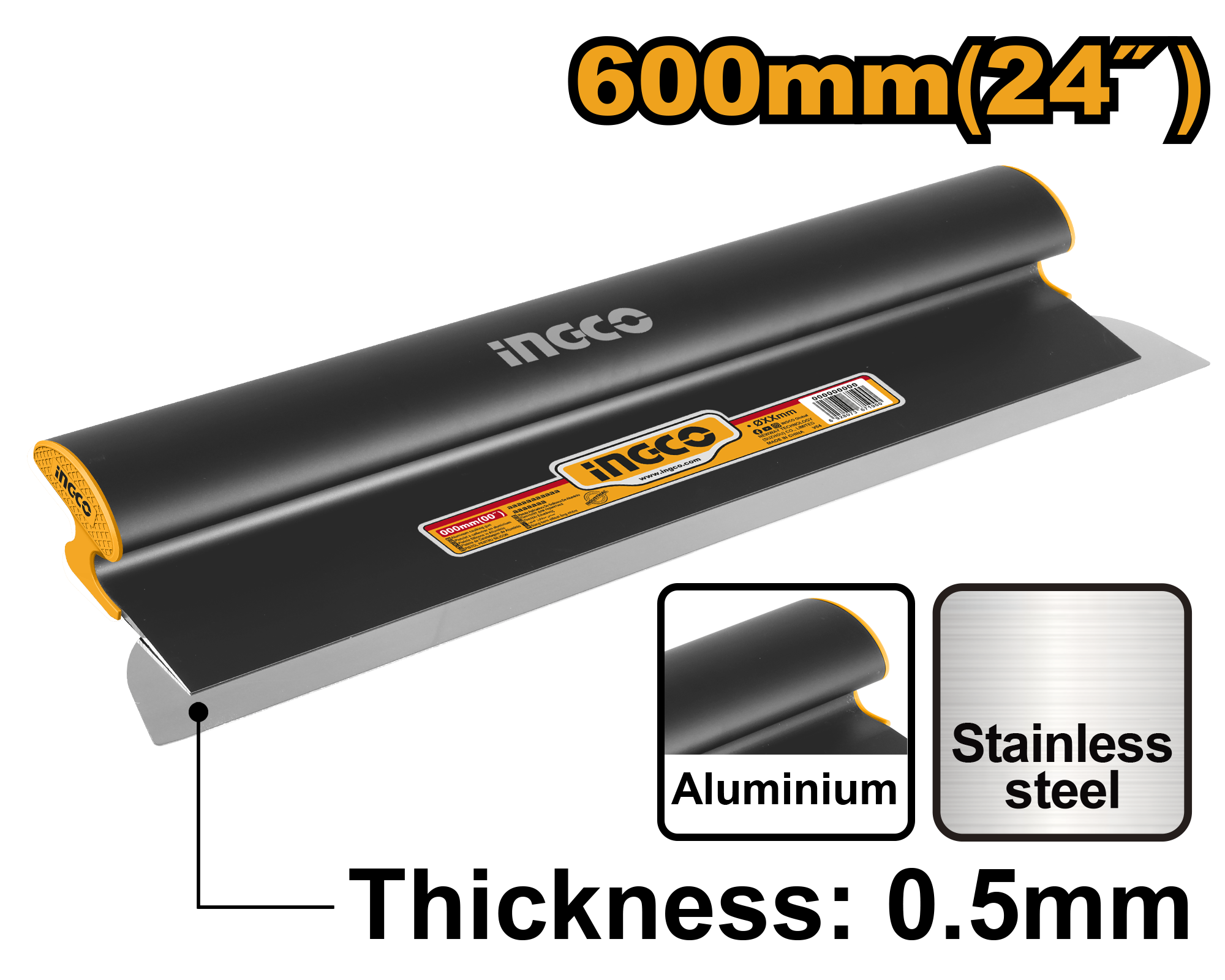 DESEMPENADEIRA ACO INOX P/MASSA CORRIDA 600MM INGCO HSCL02401