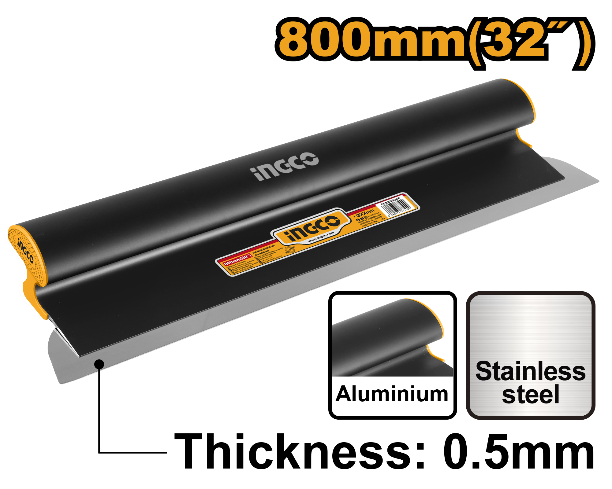 DESEMPENADEIRA ACO INOX P/MASSA CORRIDA 800MM INGCO HSCL03201