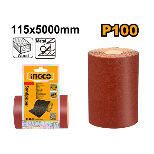 LIXA EM ROLO 100 11.5X50CM INGCO AKHS10065