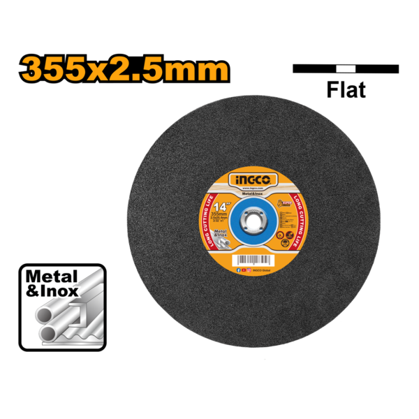 "Disco Abrasivo de Corte de Metal 355mm(14"")X2.5mm(3/32"")X25.4mm(1"") MCD253551"